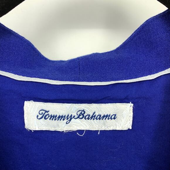 Tommy Bahama V-Neck Sleeveless Linen Dress Womens Apx Sz Medium Blue - Picture 5 of 6